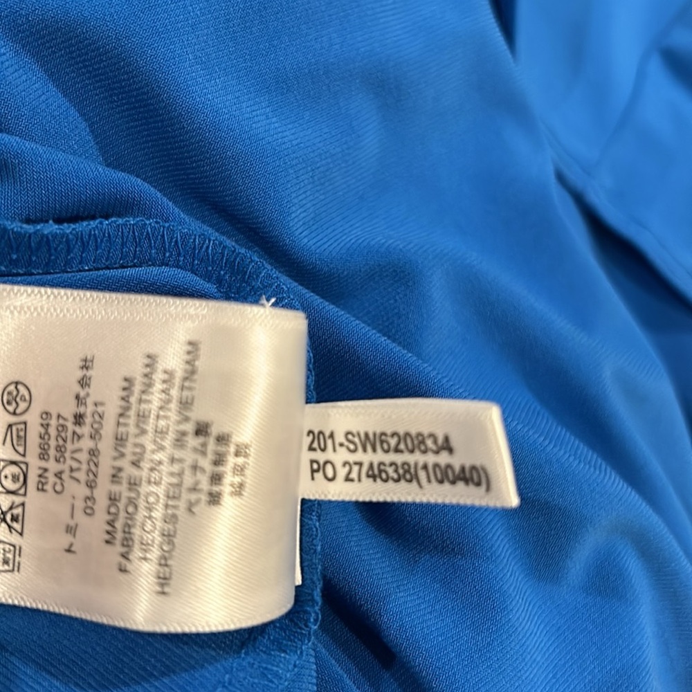 Tommy Bahama Clara faux-wrap dress in a beautiful blue size large like new - Picture 9 of 9